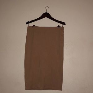 Beige Pencil Skirt